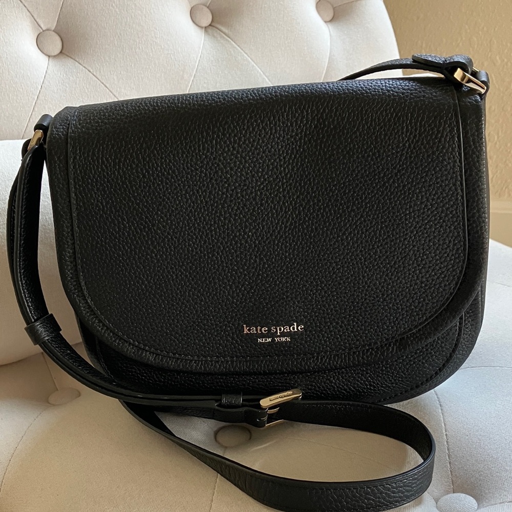 kate spade Black Pebbled Leather Crossbody Bag